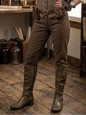 Apepazza Ghepardo Tall Italian Leather Riding Boots Victorian Steampunk Cosplay